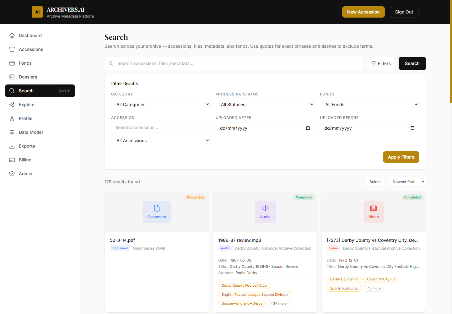 Search page