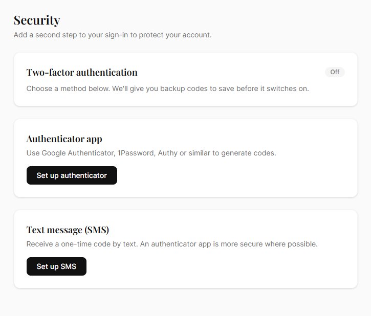 Security page